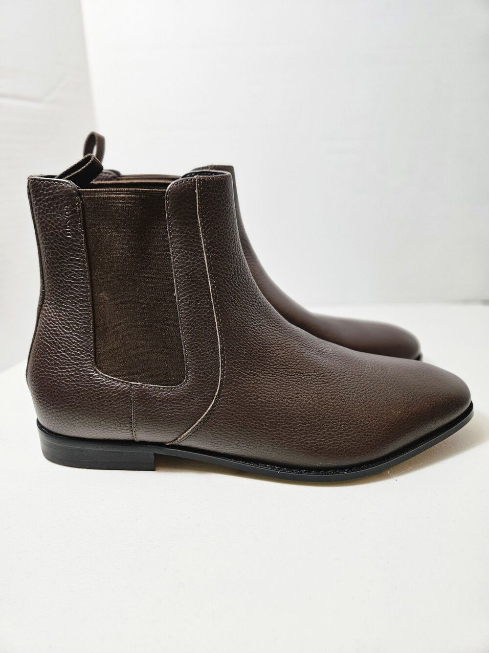 Coach Graham Chelsea Boot Leather Ankle Boots Almond Toe Pull On Size Men's 13D